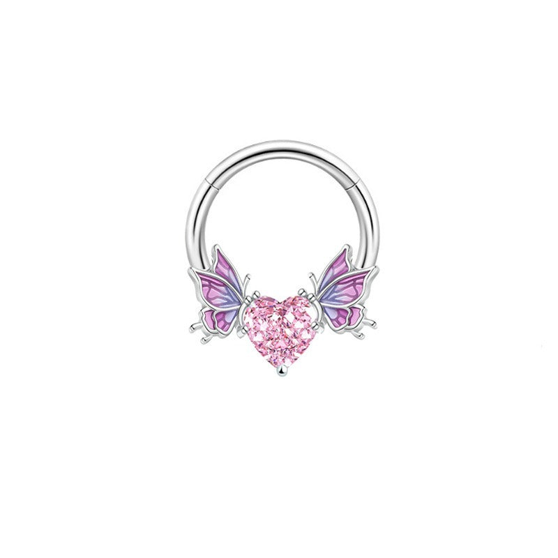 Wholesale Wing Key Navel Nail Nose Nail Nipple Ring Earring Butterfly Ear Bone Nail